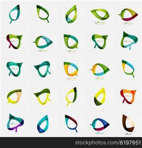 Geometric leaf collection. Geometric leaf collection. Vector illustration
