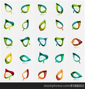Geometric leaf collection. Geometric leaf collection. Vector illustration
