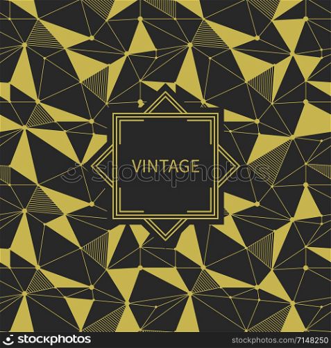 Geometric line hipster seamless pattern with triangle, circles. Reticulated abstract linear grid. Wrapping paper. Scrapbook. Vector illustration. Background. Graphic texture. . Geometric line hipster seamless pattern with triangle, circles. Reticulated abstract linear grid. Wrapping paper. Scrapbook. Tiling. Vector illustration. Gold background. Graphic texture.