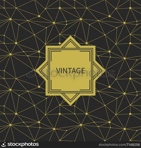 Geometric line hipster seamless pattern with triangle, circles. Reticulated abstract linear grid. Wrapping paper. Scrapbook. Vector illustration. Background. Graphic texture. . Geometric line hipster seamless pattern with triangle, circles. Reticulated abstract linear grid. Wrapping paper. Scrapbook. Tiling. Vector illustration. Gold background. Graphic texture.