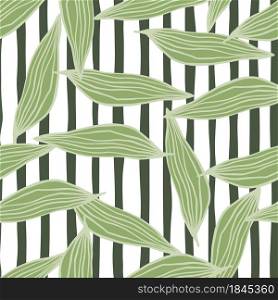 Geometric line leaves pattern. Abstract botanical backdrop. Creative nature wallpaper. Design for fabric , textile print, wrapping, cover. vector illustration.. Geometric line leaves pattern. Abstract botanical backdrop.