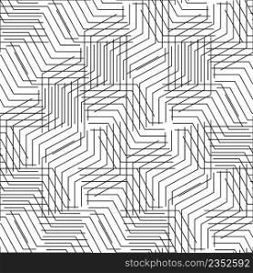 Geometric Lines Seamless Pattern, Line Seamless Pattern Vector Art Illustration