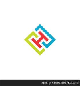 geometric logo letter h logotype vector icon
