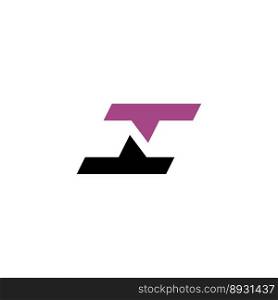 geometric logo letter n icon vector design