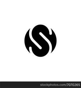 geometric logo s black icon letter