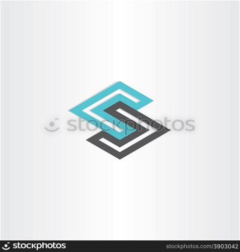geometric logotype letter s vector design