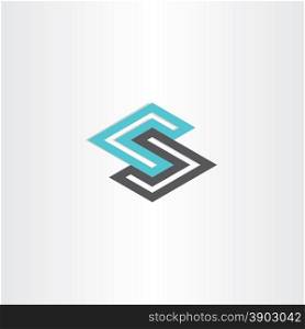 geometric logotype letter s vector design