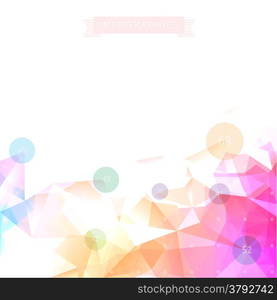 Geometric low poly background with elements of infographics. Vector eps10.