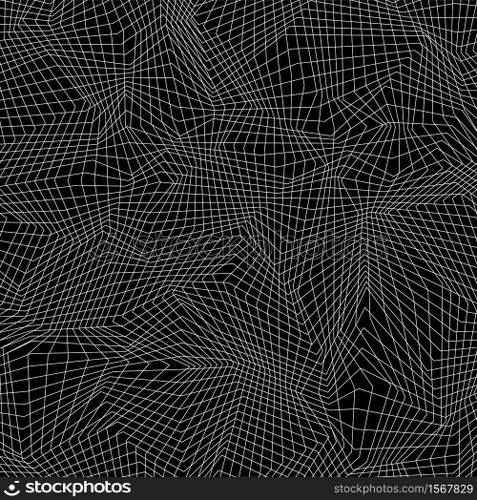 Geometric low poly triangle linear vector seamless pattern. Geometric low poly triangle linear pattern