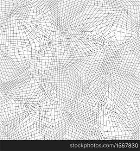 Geometric low poly triangle linear vector seamless pattern. Geometric low poly triangle linear pattern