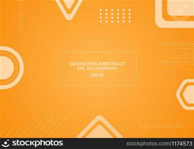 Geometric modern abstract art shape design line and halftone style with space. vector illustration
