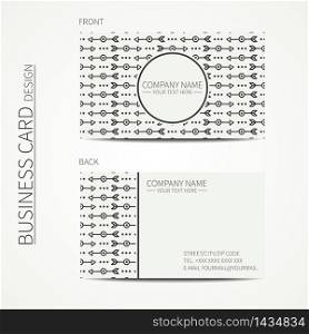 Geometric monochrome business card template with ethnic arrows for your design. Tribal native business card. Calling card. Vector design.. Geometric monochrome business card template with ethnic arrows for your design. Tribal native business card. Trendy calling card. Vector design.