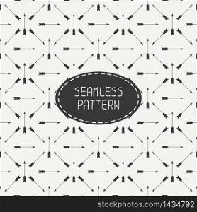 Geometric monochrome hipster line seamless pattern with vintage arrows. Wrapping paper. Scrapbook paper. Tiling. Beautiful vector illustration. Background. Stylish graphic texture.. Geometric monochrome hipster line seamless pattern with vintage arrows. Wrapping paper. Scrapbook paper. Tiling. Beautiful vector illustration. Background. Stylish graphic texture for design.