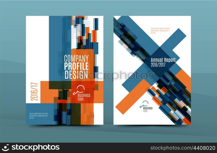 Geometric mosaic design, a4 size business corporate correspondence letter cover. Leaflet, annual report identity template