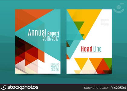 Geometric mosaic design, a4 size business corporate correspondence letter cover. Leaflet, annual report identity template