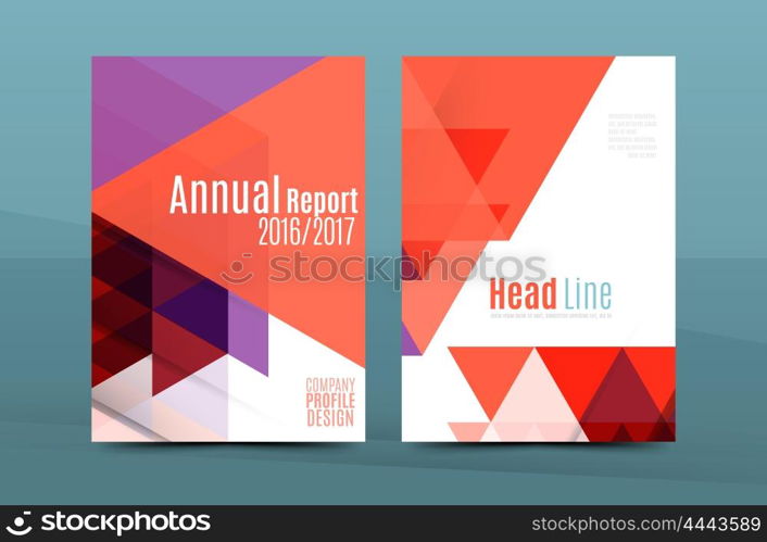 Geometric mosaic design, a4 size business corporate correspondence letter cover. Leaflet, annual report identity template