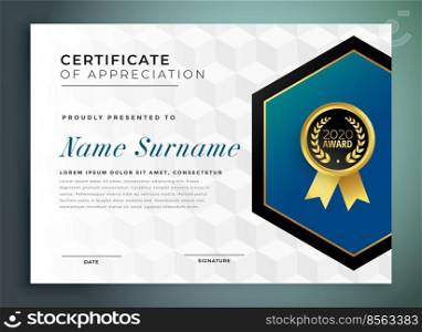 geometric multipurpose certificate template of appreciation design