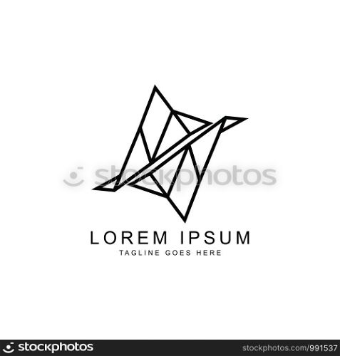 geometric of technology logo template