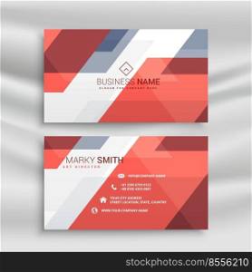 geometric orange business card design professional template