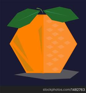 geometric orange on a dark background