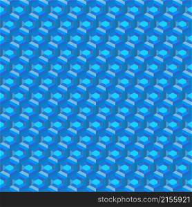 Geometric pattern blue color. Seamless tile background, graphic mosaic pattern. Vector illustration