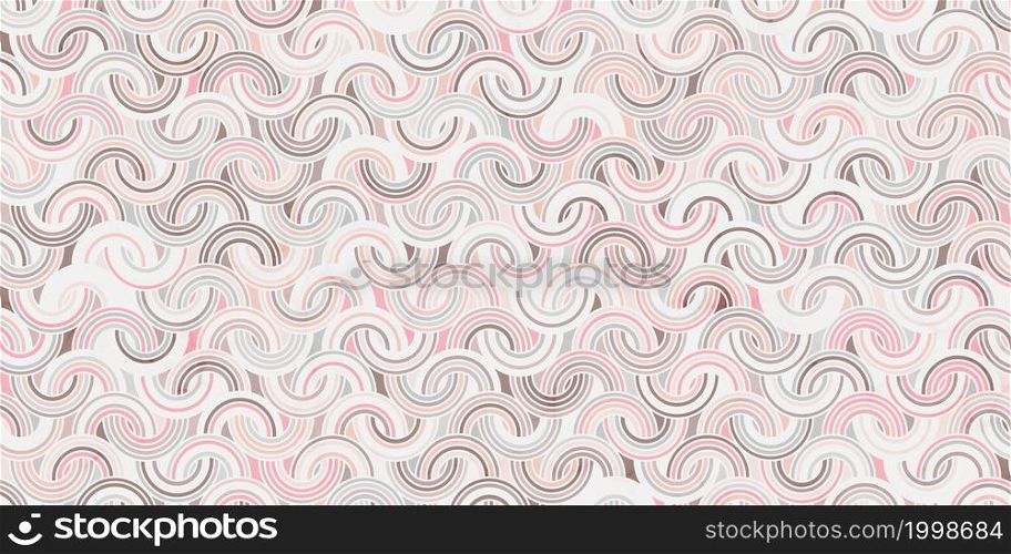 Geometric pattern circle overlapping with marble texture luxury of pastel pink background