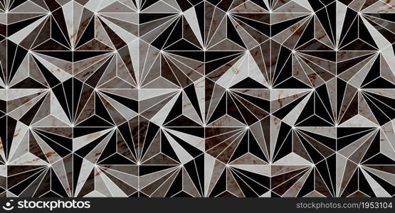 Geometric pattern dark background with triangle shape and marble texture