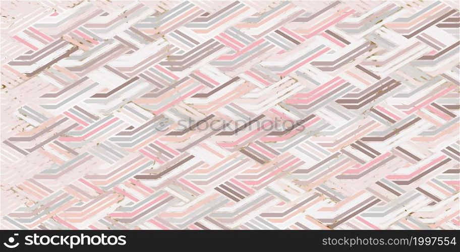 Geometric pattern elegant pink background with stripes linear wave pastel color