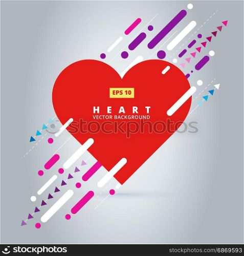 geometric pattern, heart shape frame with abstract background for brochure, flyer or presentations design, vector illustration, valentine day, copy space.