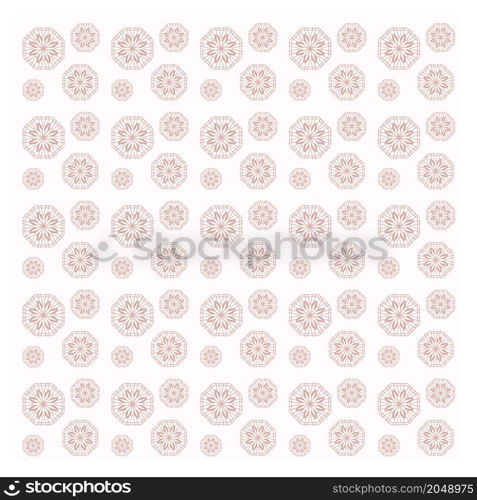 geometric pattern made from circle and flower Vector illustration