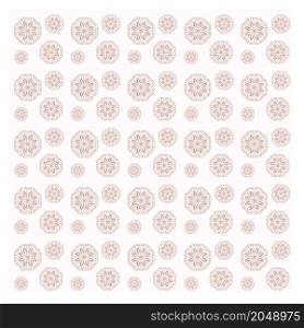 geometric pattern made from circle and flower Vector illustration