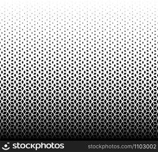 Geometric pattern of black diamonds on a white background.Seamless in one direction.Option with a LONG fade out.. Geometric pattern of black diamonds on a white background.