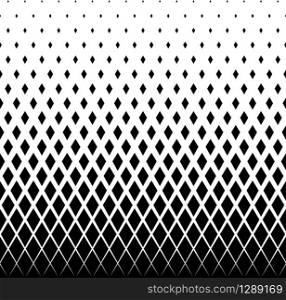 Geometric pattern of black diamonds on a white background.Seamless in one direction.Option with a short fade out. 20 figures in height.. Geometric pattern of black diamonds on a white background.20 figures in height.