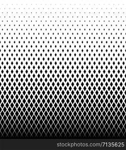 Geometric pattern of black diamonds on a white background.Seamless in one direction.Option with a MIDDLE fade out.. Geometric pattern of black diamonds on a white background.