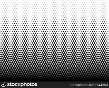 Geometric pattern of black diamonds on a white background.Seamless in one direction.. Geometric pattern of black diamonds on a white background.