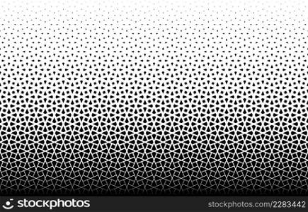 Geometric pattern of black figures on a white background. Seamless in one direction. Option with a middle fade out.. Geometric pattern of black figures on a white background.