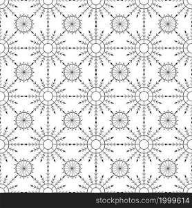 Geometric pattern of snowflakes on a white background. Design for decor, prints, textile, furniture, cloth, digital. Vector seamless pattern EPS 10