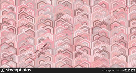 Geometric pattern pink background luxury with polygonal shape and marble texture