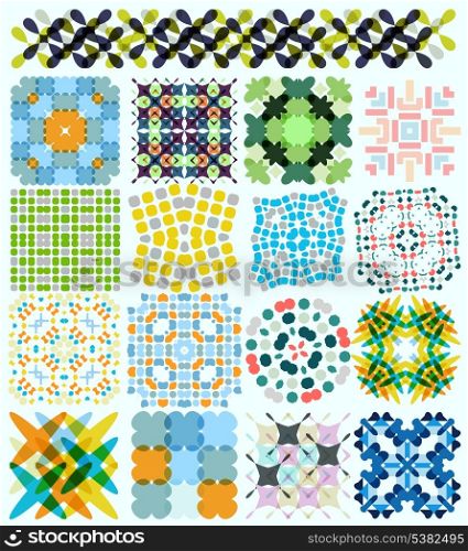 Geometric pattern set for backgrounds, banners, templates, wallpapers