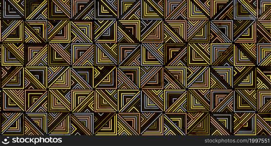 Geometric pattern with square shape dark background retro style