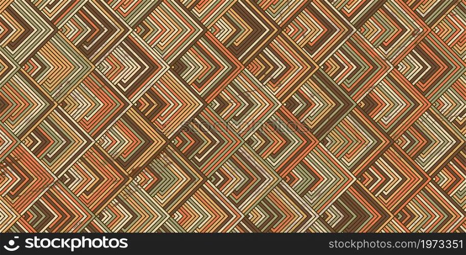 Geometric pattern with stripes square shape and marble texture colorful background retro style