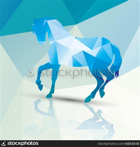 Geometric polygonal horse, pattern design