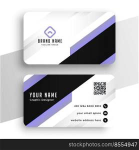 geometric purple modern business card template design