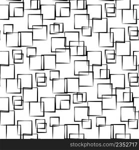 Geometric Rectangle Seamless Pattern Vector Art Illustration