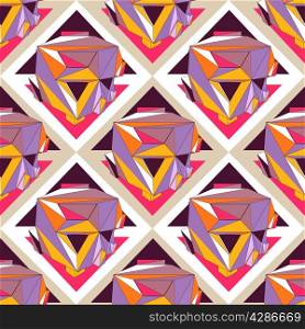 Geometric seamless background. Abstract 3D polygonal pattern.
