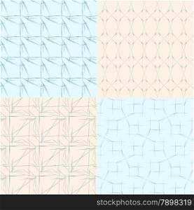 geometric seamless backgrounds 2 on blue and bege