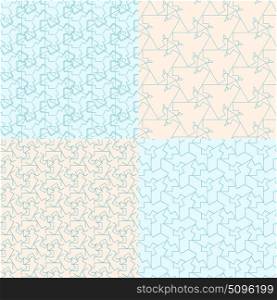 geometric seamless backgrounds7 on blue and bege
