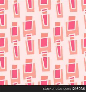 Geometric seamless pattern. Childish minimalist background in pink colors. Geometric seamless pattern. Trendy minimalist background in pink colors