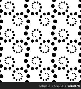 Geometric Seamless Pattern Circles Vector Art Illustration