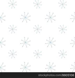 Geometric seamless pattern of snowflakes on a transparent background. For fabric, baby clothes, background, textile, wrapping paper and other decoration. Vector seamless pattern EPS 10